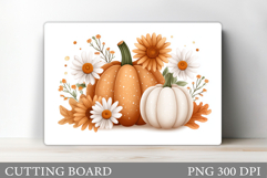 Fall Pumpkin Cutting Board. Fall Kitchen Cutting Board Product Image 1