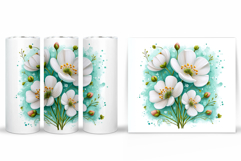 Flowers Tumbler Sublimation. Floral Tumbler Design Product Image 2