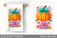 Pumpkin Kitchen Towel. Hello Pumpkin Kitchen Towel Design Product Image 1