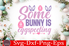 Happy Easter SVG Design Cute Easter Quotes SVG Bunny Product Image 1