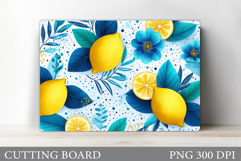 Lemons Cutting Board. Summer Cutting Board Sublimation Product Image 1
