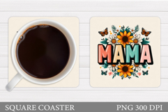 Mother's Day Coaster Design. Mother's Day Sublimation Product Image 1