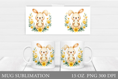 Easter Bunny Mug Design. Easter Mug Sublimation Product Image 1