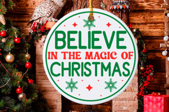 Christmas Round sign Svg Design Round Sign SVG quotes Product Image 1