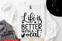 Cat SVG Design Cats quotes T-Shirt png Product Image 1