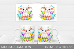 Lamb Easter Mug Sublimation. Easter Lamb Mug Design Product Image 1