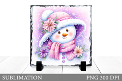 Cute Snowman Sublimation. Snowman Slate Design Product Image 1