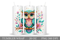 Owl Tumbler Sublimation. Owl Sublimation Product Image 1