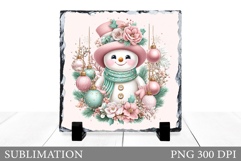 Snowman Slate Design. Cute Snowman Sublimation Product Image 1