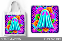 Halloween Ghost Tote Bag Design. Halloween Tote Bag Product Image 1