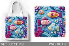 Fish Tote Bag Design. Fish Sublimation Product Image 1