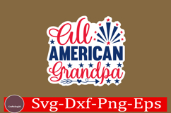 4th of July Sticker Svg Design, Patriotics Quotes Svg, Product Image 1