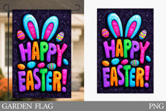 Happy Easter Garden Flag. Easter Garden Flag Sublimation Product Image 1