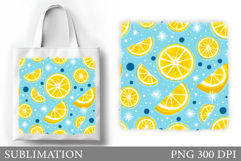 Lemons Tote Bag Design. Lemons Sublimation Product Image 1