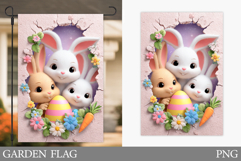 Easter Bunny Garden Flag.Easter Garden Flag Design Product Image 1