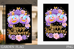 Halloween Garden Flag Design. Halloween Pumpkin Garden Flag Product Image 1