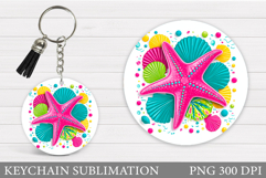 Starfish Keychain Design. Starfish Sublimation Product Image 1