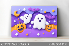 Cute Halloween Cutting Board. Cute Ghost Cutting Board Product Image 1