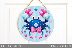 Crab Door Sign Sublimation. Sea Door Sign Design Product Image 1