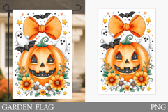 Halloween Pumpkin Garden Flag. Halloween Garden Flag Design Product Image 1