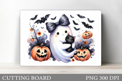 Cute Halloween Cutting Board. Cute Ghost Cutting Board Product Image 1