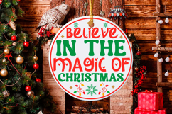 Christmas Round sign Svg Design Round Sign SVG quotes Product Image 1