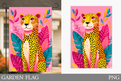 Leopard Garden Flag Design. Leopard Sublimation Product Image 1