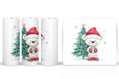 Christmas Bear Tumbler Design. Bear Tumbler Sublimation Product Image 2
