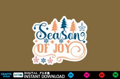 Christmas sticker Svg holiday quotes Svg design Christmas T Product Image 1