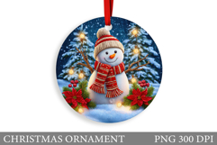 Snowman Christmas Ornament. Snowman Ornament Design Product Image 1
