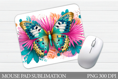 Butterfly Mouse Pad Design. Butterfly Sublimation Product Image 1