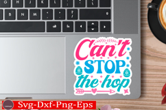 Happy Easter stickerS VG Design Cute Easter Quotes SVG Bunny Product Image 1