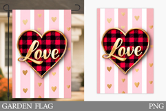 Valentine Garden Flag Design. Valentines Heart Garden Flag Product Image 1