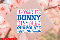 Happy Easter sticker SVG Design Cute Easter Quotes SVG Bunn Product Image 1