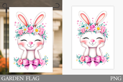 Cute Bunny Garden Flag. Cute Bunny Sublimation Product Image 1