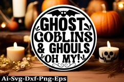 Halloween round sign svg design and Halloween quotes Product Image 1