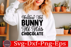 Happy Easter SVG Design Cute Easter Quotes SVG Bunny SVG Product Image 1