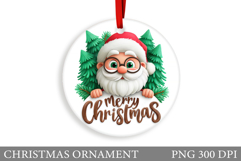 Santa Claus Christmas Ornament. Cute Santa Claus Sublimation Product Image 1