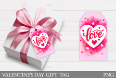 Valentines Gift Tag Design. Heart Gift Tag Printable Product Image 1