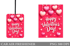Valentines Day Car Air Freshener. Heart Car Air Freshener Product Image 1
