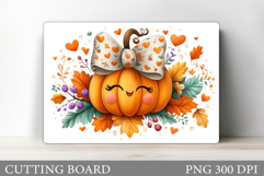 Cute Pumpkin Cutting Board. Halloween Cutting Board Design Product Image 1