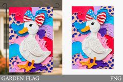 Patriotic Goose Garden Flag. Patriotic Garden Flag Design Product Image 1