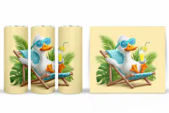 Cute Goose Tumbler Design. Cute Goose Sublimation Product Image 2