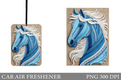 Horse Car Air Freshener Design. Horse Sublimation Product Image 1