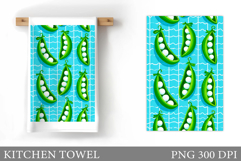 Peas Kitchen Towel Design. Tomato Sublimation Product Image 1
