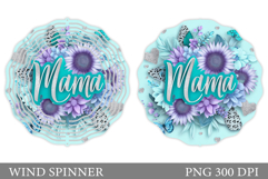 Mother's day Wind Spinner. Floral Wind Spinner Sublimation Product Image 1