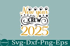 happy new year sticker Svg Bundle for Shirts 2025 New Year Product Image 14