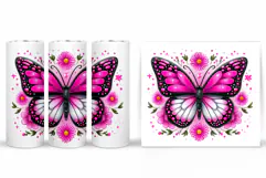 Butterfly Tumbler Sublimation. Butterfly Sublimation Product Image 2