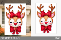 Cute Deer Garden Flag. Christmas Garden Flag Sublimation Product Image 1