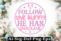 Happy Easter Round sign SVG Design Cute Easter Quotes SVG Product Image 1